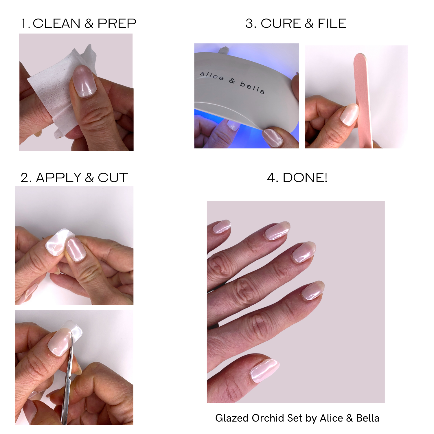 Easy Glazed Donut Manicure trend made popular by Hailey Bieber. Does not require multiple nail products!